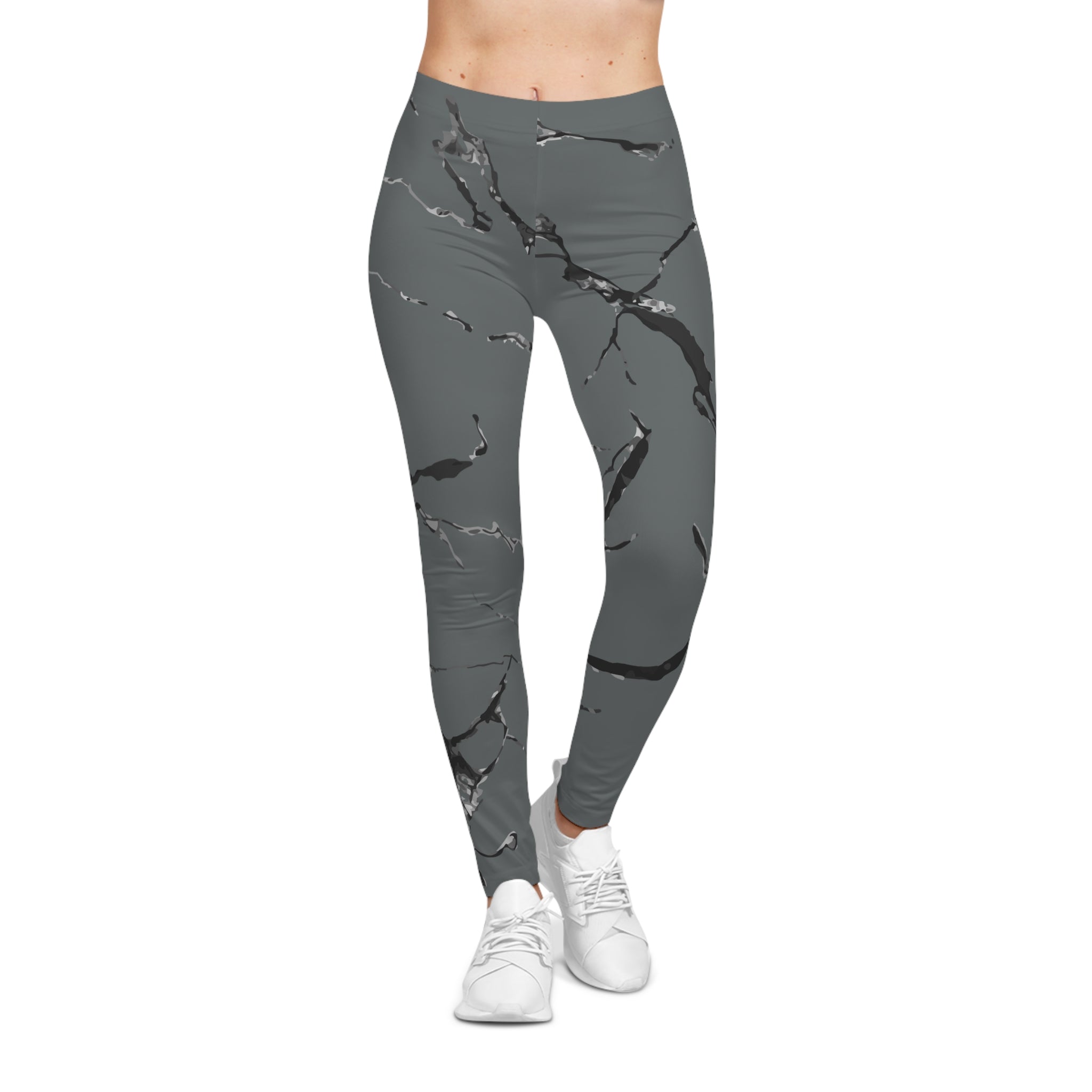 Chic Marble Print Women's Leggings | Stylish Everyday Wear, Yoga, Workout, Travel, Casual